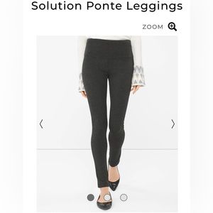NWT WHBM Solution Ponte Leggings High Waist Grey